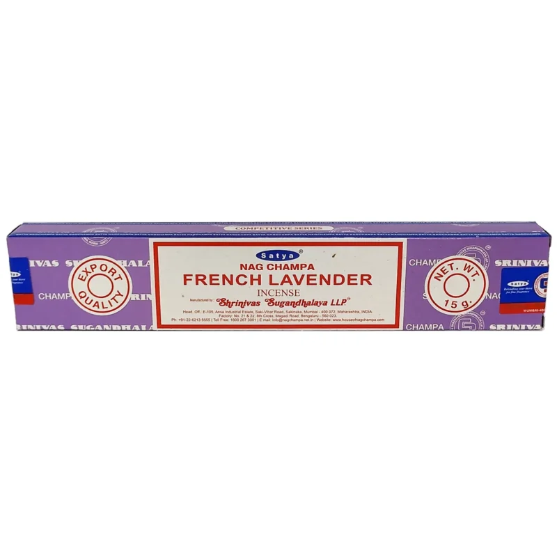 Incienso nag champa lavanda satya original caja aroma relajante