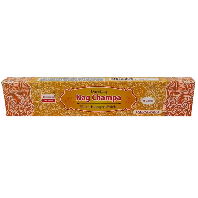incienso nag champa sandalo darshan original caja aroma relajante