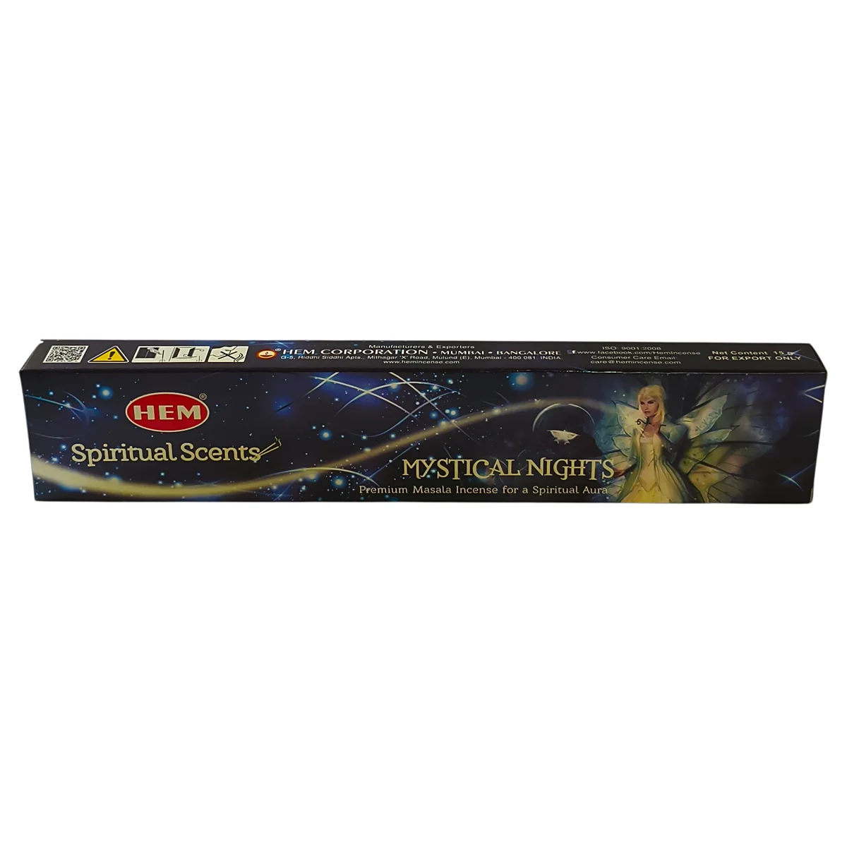 Caja de incienso Noches Místicas HEM, varitas de incienso originales en México.