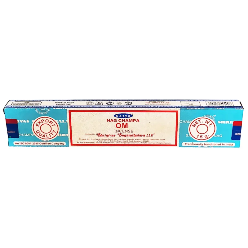 Incienso OM Satya original en caja de 15 gramos importado de India.