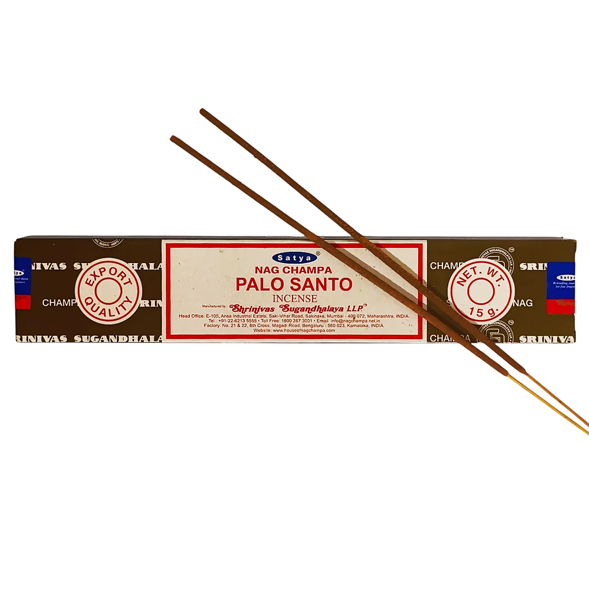 Varilla de incienso Satya Palo Santo encendida para purificar el ambiente y limpiar energías.