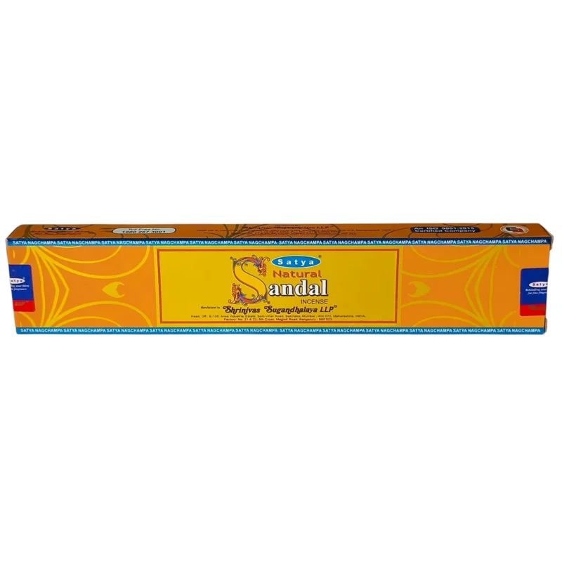 Caja de incienso de sándalo natural Satya original Shrinivas Sugandhalaya.