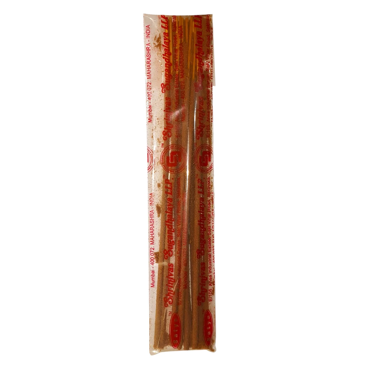 Varillas de incienso Satya Patchouli hechas a mano con polvo de massala tradicional.