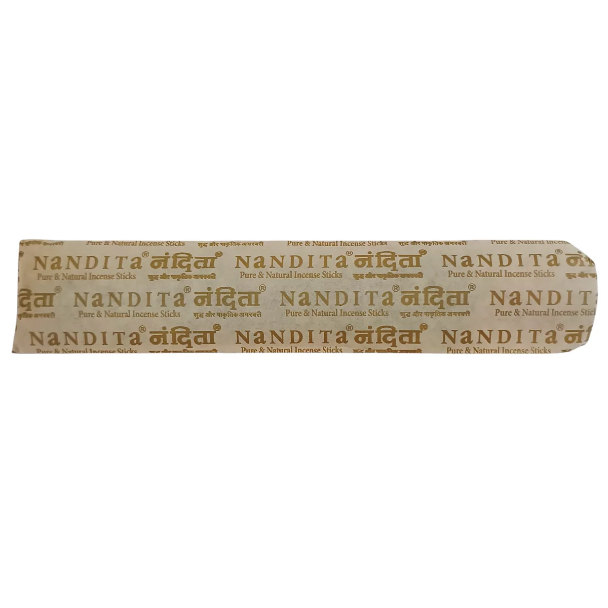 Sobre interno con varitas de incienso artesanal Laxmi Devi de la marca Nandita para conservar el aroma de abundancia.