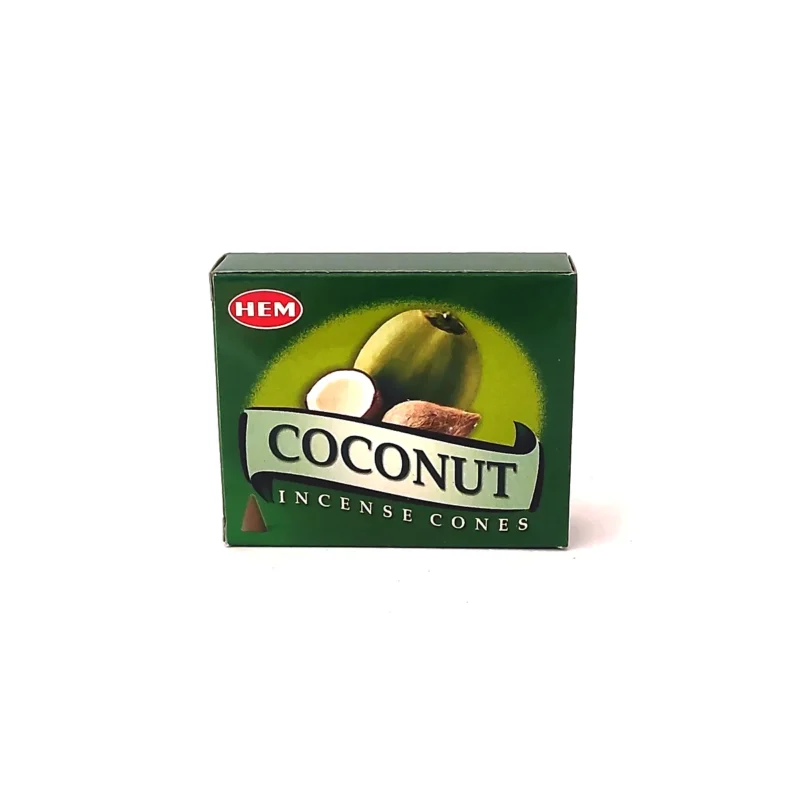 incienso en cono coco HEM original aroma tropical