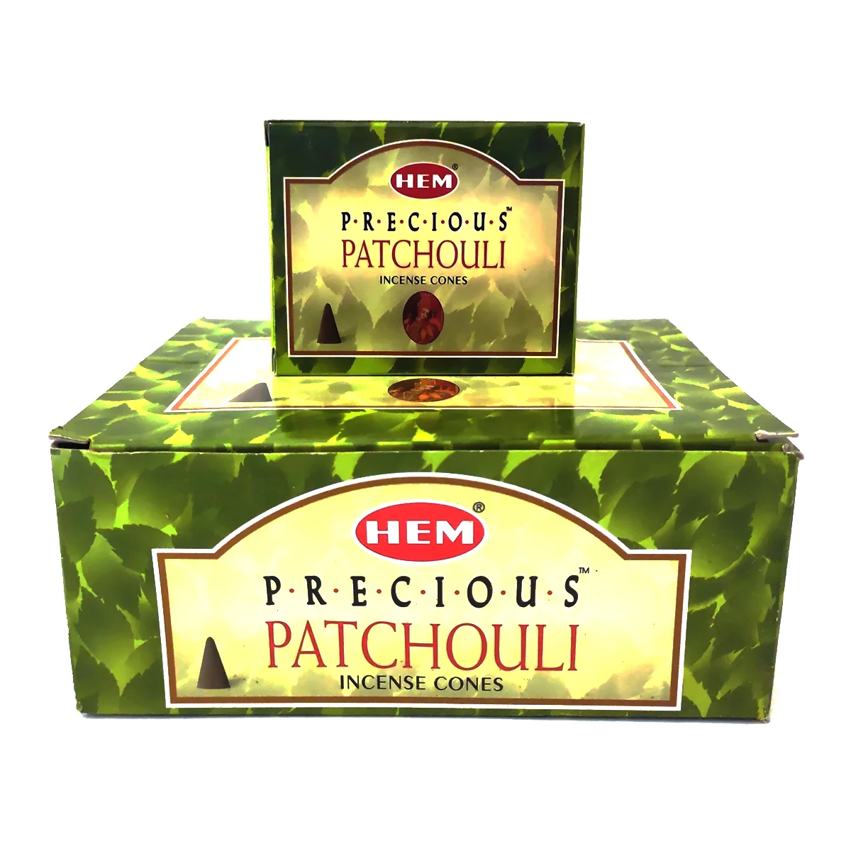 incienso de cono patchouli HEM en caja original aroma relajante