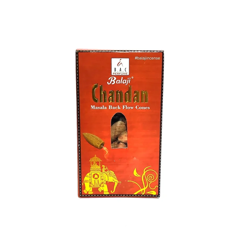 incienso de cono de reflujo chandan balaji aroma sándalo