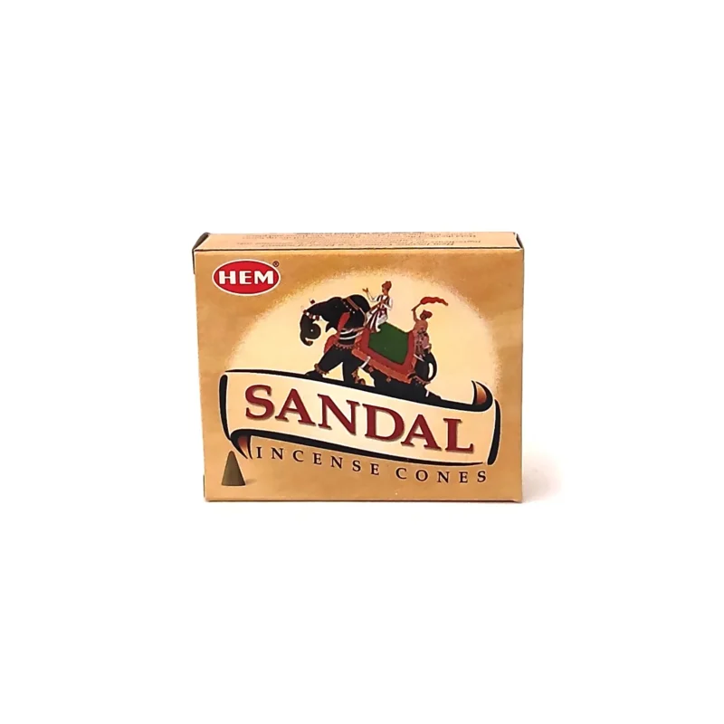 incienso en cono sándalo HEM original aroma relajante