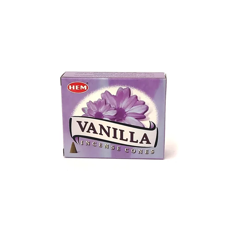 incienso en cono vainilla HEM original aroma dulce relajante