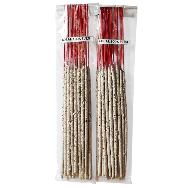 Varitas de incienso de copal blanco natural artesanal de resina pura.